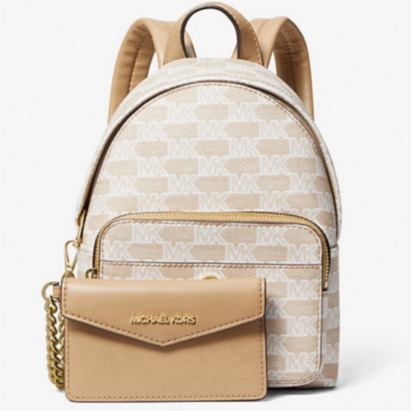 Michael Kors Maisie Extra-Small Logo 2-in-1 Backpack Camel Color - Picture 9 of 13